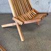 Pair of Solid Teak "Molino" Fording Lawn Chair