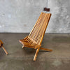 Pair of Solid Teak "Molino" Fording Lawn Chair