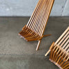 Pair of Solid Teak "Molino" Fording Lawn Chair