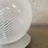 Venini Table Lamp Swirl Glass Globe By Murano, Italy c. 1980's