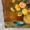 Vintage Still Life Painting With Flowers