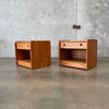 Pair of Solid Oak Nightstands