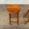 Pair of Studio Craft Solid Walnut Stools