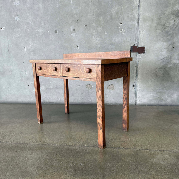 Antique Solid Oak Library Table / Desk