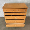 LA Period Five Drawer Blonde Mid Century Modern Highboy