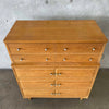 LA Period Five Drawer Blonde Mid Century Modern Highboy