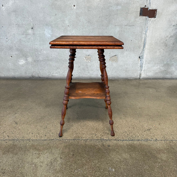 Antique Oak Plant Stand