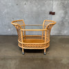 Vintage Boho Bamboo Bar Cart