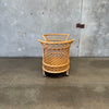 Vintage Boho Bamboo Bar Cart