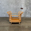 Vintage Boho Bamboo Bar Cart