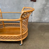 Vintage Boho Bamboo Bar Cart