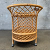 Vintage Boho Bamboo Bar Cart