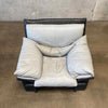 Nicoletti Salotti Italian Post Modern Leather Lounge Chair Circa 1980s