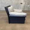 Nicoletti Salotti Italian Post Modern Leather Lounge Chair Circa 1980s