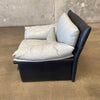 Nicoletti Salotti Italian Post Modern Leather Lounge Chair Circa 1980s