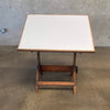 Antique Early 19th Century Hamilton Oak & Cast Iron Drafting Table Desk
