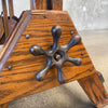 Antique Early 19th Century Hamilton Oak & Cast Iron Drafting Table Desk