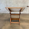 Antique Early 19th Century Hamilton Oak & Cast Iron Drafting Table Desk