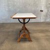 Antique Early 19th Century Hamilton Oak & Cast Iron Drafting Table Desk