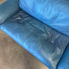 Danish Modern Leather & Teak Settee By Komfort - Denmark