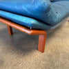 Danish Modern Leather & Teak Settee By Komfort - Denmark
