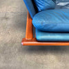 Danish Modern Leather & Teak Settee By Komfort - Denmark
