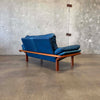 Danish Modern Leather & Teak Settee By Komfort - Denmark
