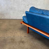 Danish Modern Leather & Teak Settee By Komfort - Denmark