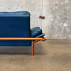 Danish Modern Leather & Teak Settee By Komfort - Denmark