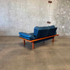 Danish Modern Leather & Teak Settee By Komfort - Denmark