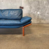 Danish Modern Leather & Teak Sofa By Komfort- Denmark