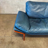 Danish Modern Leather & Teak Sofa By Komfort- Denmark