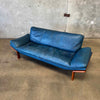 Danish Modern Leather & Teak Sofa By Komfort- Denmark