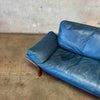 Danish Modern Leather & Teak Sofa By Komfort- Denmark