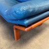 Danish Modern Leather & Teak Sofa By Komfort- Denmark