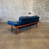 Danish Modern Leather & Teak Sofa By Komfort- Denmark