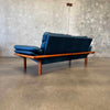 Danish Modern Leather & Teak Sofa By Komfort- Denmark