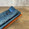 Danish Modern Leather & Teak Sofa By Komfort- Denmark