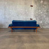 Danish Modern Leather & Teak Sofa By Komfort- Denmark