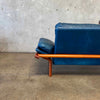 Danish Modern Leather & Teak Sofa By Komfort- Denmark