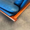 Danish Modern Leather & Teak Sofa By Komfort- Denmark