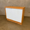 Mid Century Solid Wood Pegboard Cabinet
