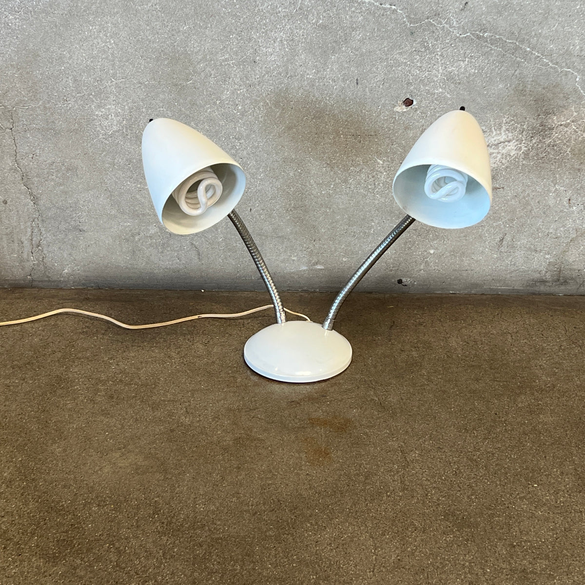 1950's Gerald Thurston Style Desk Lamp w/Bullet Shades