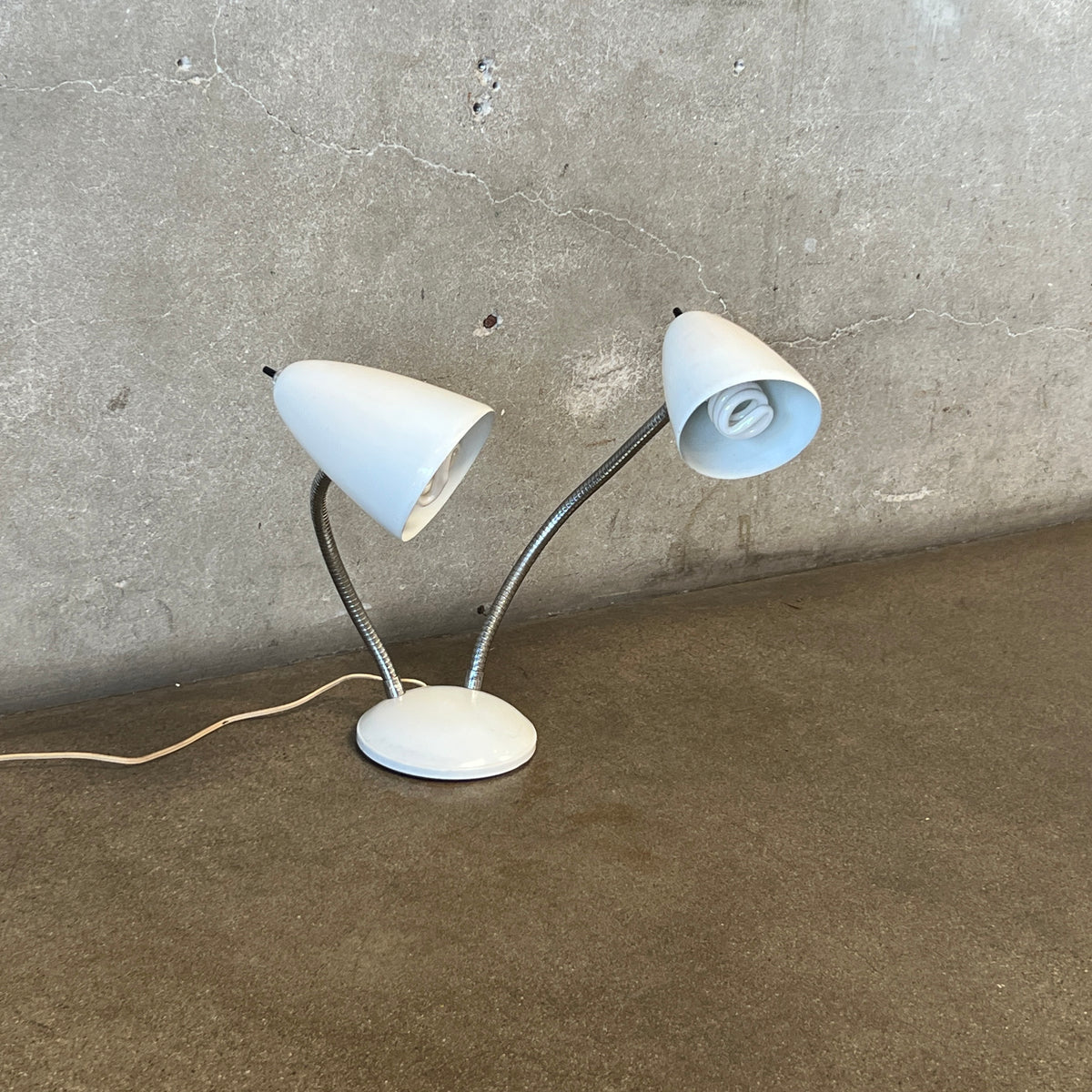 1950's Gerald Thurston Style Desk Lamp w/Bullet Shades