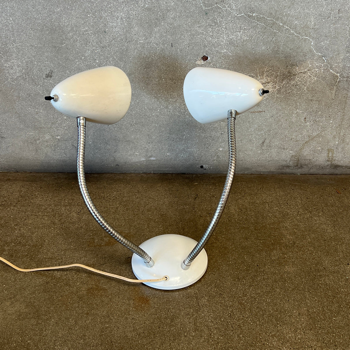 1950's Gerald Thurston Style Desk Lamp w/Bullet Shades