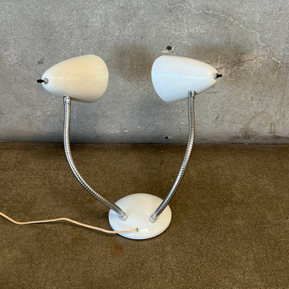 1950's Gerald Thurston Style Desk Lamp w/Bullet Shades