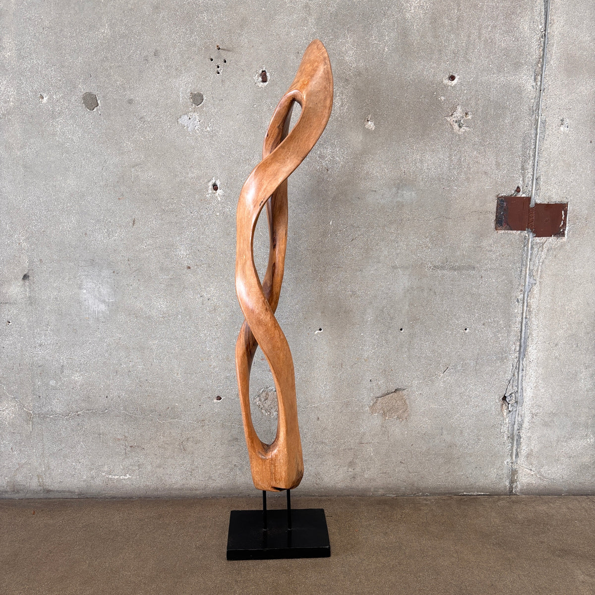 Organic Adriana Shamaris Style Sona Wood Sculpture on Stand