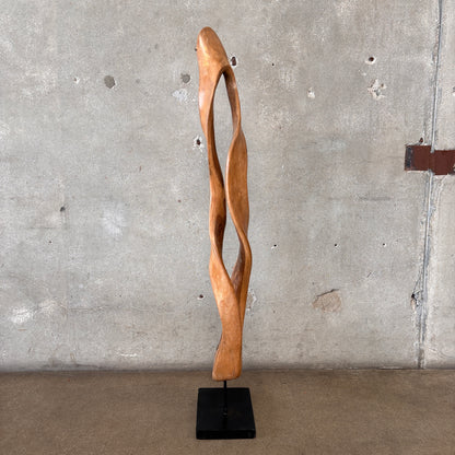 Organic Adriana Shamaris Style Sona Wood Sculpture on Stand