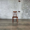 Antique Oak & Cane Desk/ Side Chair