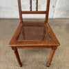 Antique Oak & Cane Desk/ Side Chair